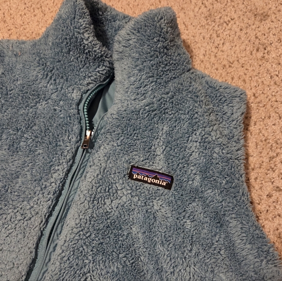 Patagonia Los Gatos Vest High Pile Fleece Zipper Blue Pockets 25216 Womens Large - Picture 4 of 9